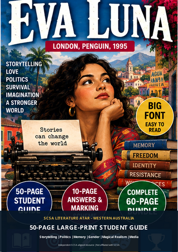 SCSA Literature ATAR | Eva Luna | 50-Page Revision Guide + 10-Page Answers