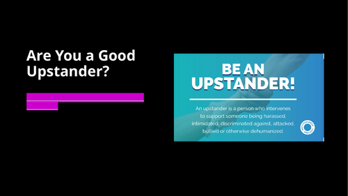 Are you an Upstander to bullying