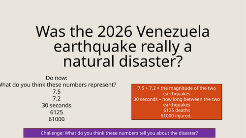 Venezuela 2026 Case study Geography GCSE