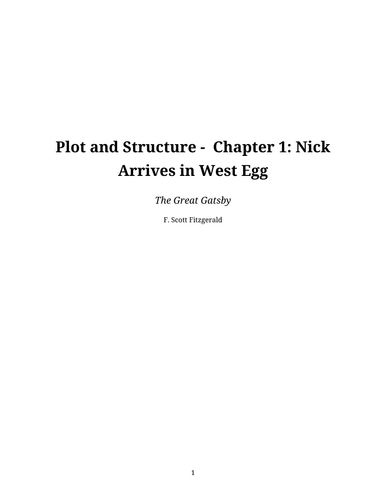 The Great Gatsby – F. Scott Fitzgerald – Chapter 1: Nick Arrives in West Egg