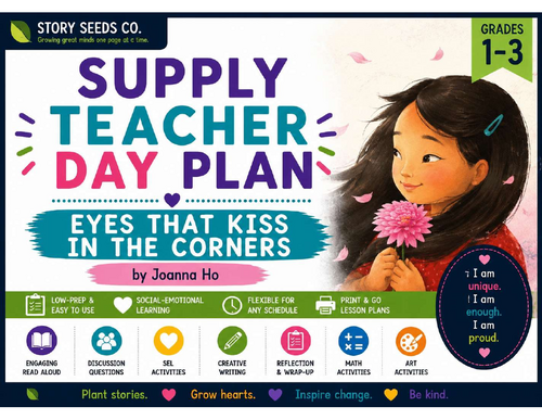Eyes That Kiss in the Corners Supply Teacher Day Plan | Grades 1–3