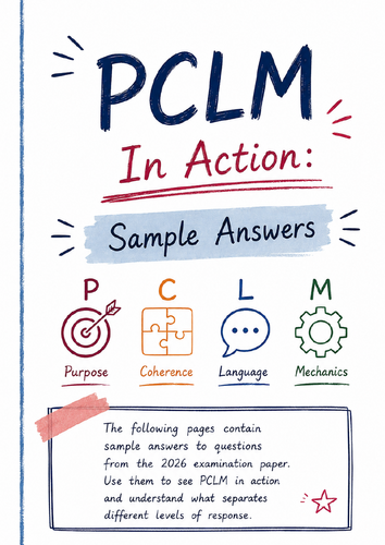 Leaving Certificate English PCLM Guide & Self-Correction Resource