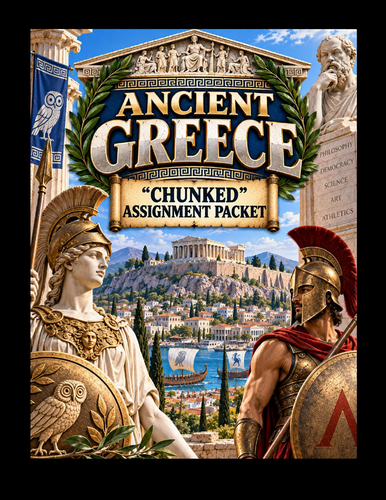 Ancient Greece "Chunked" Assignment Packet