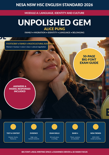 NESA NSW HSC English Standard 2026 | Unpolished Gem | 69-Page Module A Revision Bundle + Answers