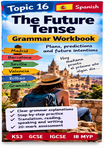 Spanish Future Tense + Viajes y Turismo | Complete 4-PDF GCSE Grammar & Vocabulary Bundle + Answers