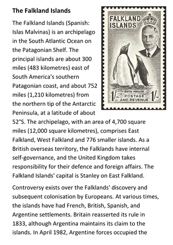 The Falkland Islands Handout