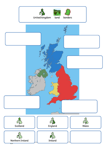 UK maps, boarders, capital cities, National Parks