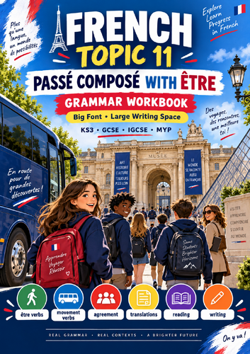 French Passé Composé with Être | Movement Verbs & Agreement | KS3 GCSE IGCSE MYP + Answers