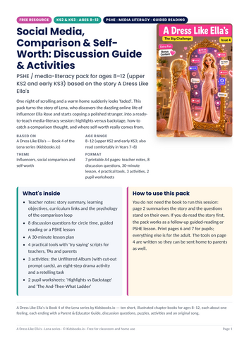 Social Media & Self-Worth KS2 PSHE Pack