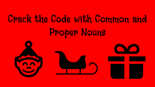 Common and Proper Nouns Christmas Puzzle