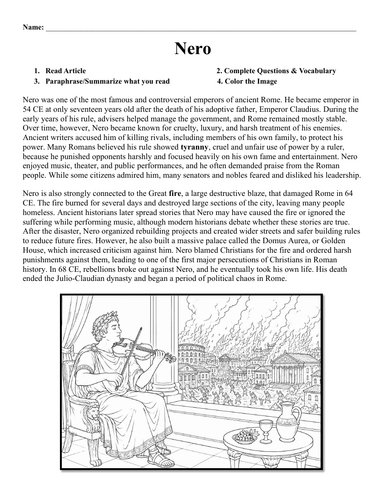 Nero Worksheet