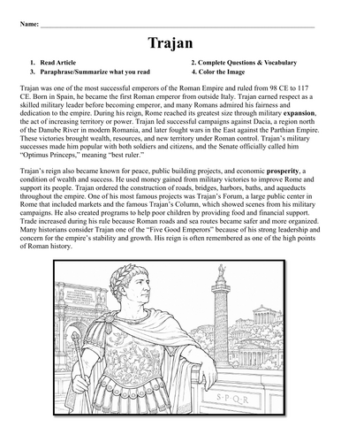 Trajan Worksheet