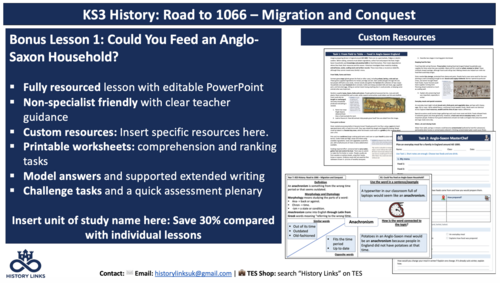 Anglo-Saxon Food and Daily Life | KS3 Year 7 History Lesson