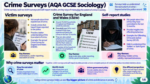 AQA GCSE Sociology Sources of Statistical Data on Crime