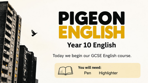 Pigeon English Introduction Lesson | WJEC GCSE English Unit 2 Belonging