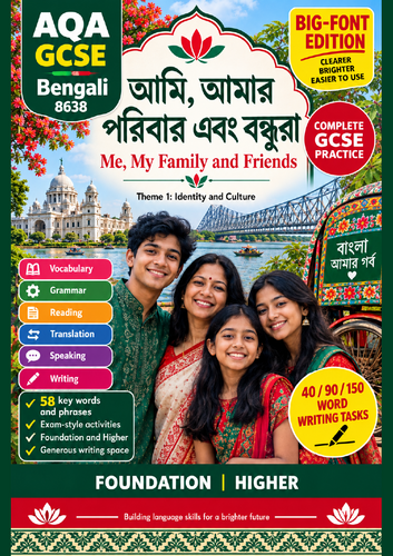 AQA GCSE Bengali 8638 – Me, My Family and Friends | Vocabulary, Grammar & Exam Skills