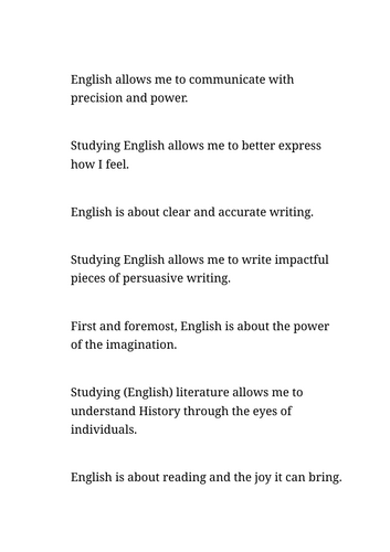Introductory Lesson for English