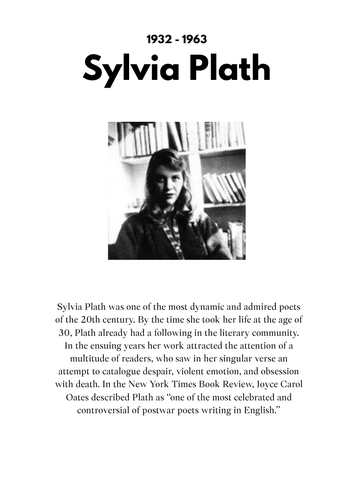 Sylvia Plath poetry booklet