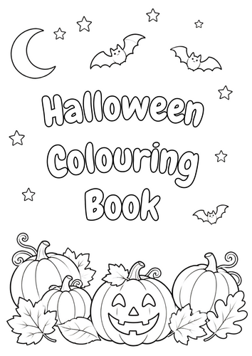 Halloween colouring book