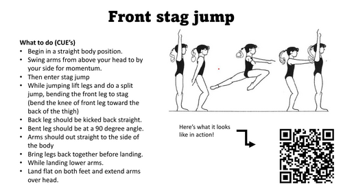 Gymnastic jumping task cards
