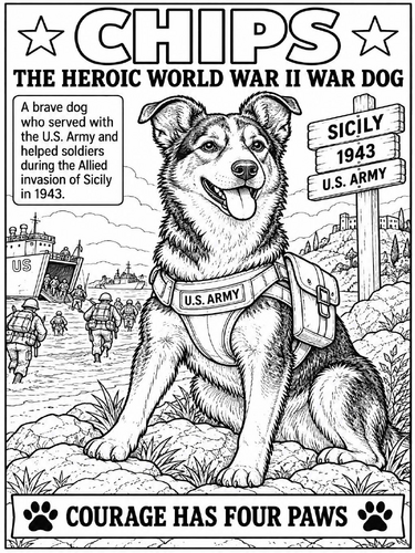 Chips – The Heroic World War II War Dog Poster