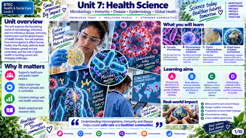 BTEC Health & Social Care Unit 7 Health Science Visual Resources