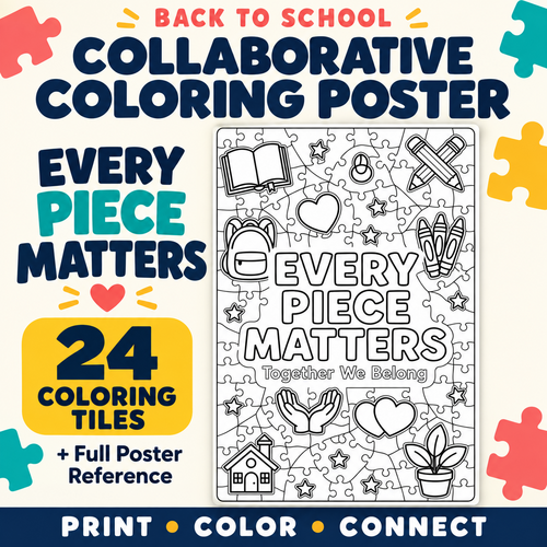 Every Piece Matters Collaborative Colouring Poster | Back to School