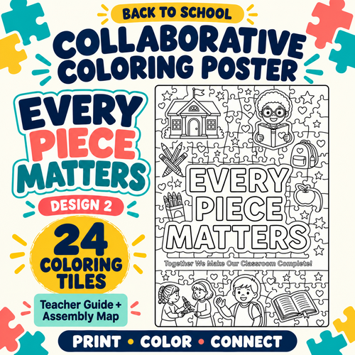 Every Piece Matters Collaborative Colouring Poster | Back to School