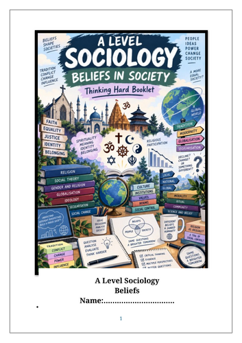 A Level Sociology: Beliefs in Society Summary Booklet