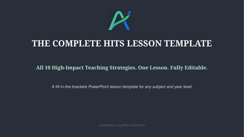 Complete HITS Lesson Template: All 10 HITS