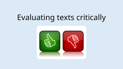 GCSE English - Evaluation