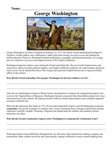 George Washington Assignment "Chunked"
