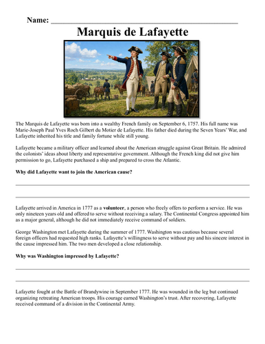 Marquis de Lafayette  Assignment "Chunked"
