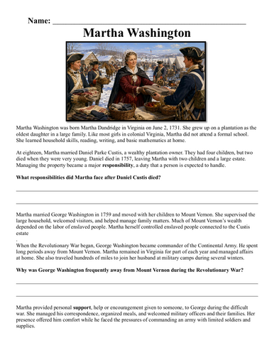 Martha Washington Assignment "Chunked"