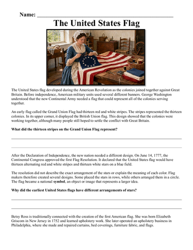 The United States Flag Assignment "Chunked"