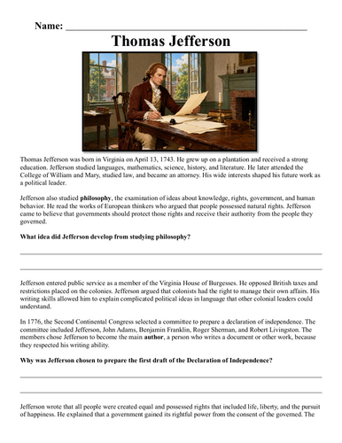 Thomas Jefferson Assignment "Chunked"