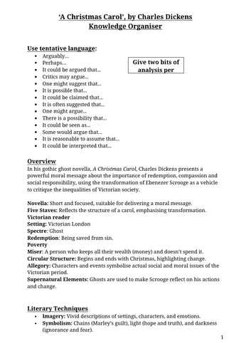 A Christmas Carol Complete GCSE Revision Guide