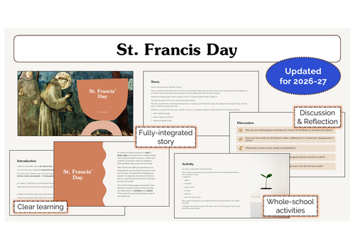 St. Francis' Day Assembly | KS1 & KS2 | Updated for 2026-27