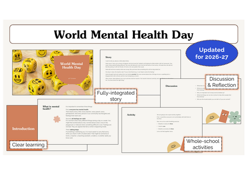 World Mental Health Day Assembly | KS1 & KS2 | Updated for 2026-27