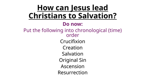 GCSE RE AQA – Salvation (Grace, Good Works & Atonement)