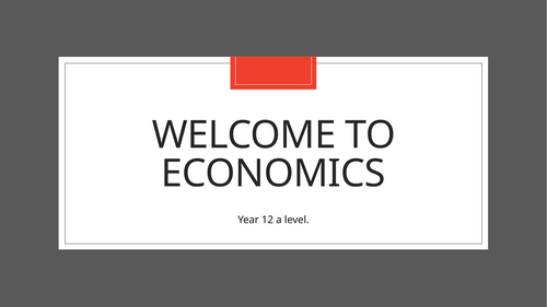 AQA A level economics intro.