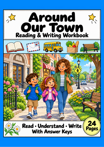 Community Places & Town Reading Workbook | Grades 1-2 EAL ESL