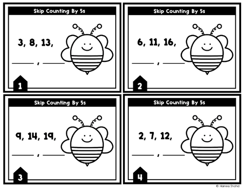 Summer Skip Counting by 5s up to 50 Task Cards | Math Activities