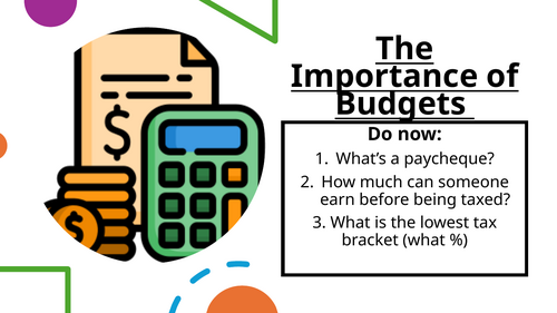 KS4 PSHE – The Importance of Budgets (Managing Finances Lesson 2)