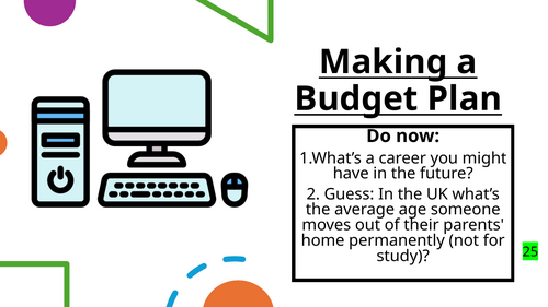 KS4 PSHE – Creating a Budget Plan (Managing Finances Lesson 3)