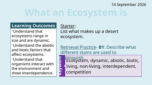 OCR AAQ in Applied Science- Environmental Studies: What an Ecosystem Is