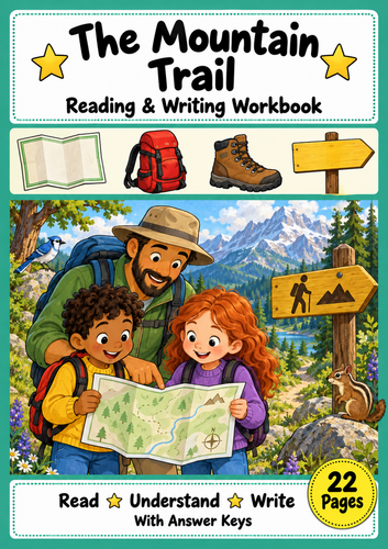 Mountain Trail Reading Comprehension and Writing Workbook Grades 1-2