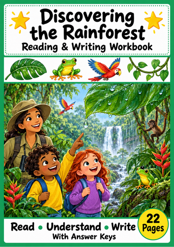 Rainforest Reading Comprehension and Writing Workbook Grades 1-2
