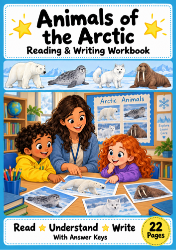 Arctic Animals Reading Comprehension and Writing Workbook Grades 1-2
