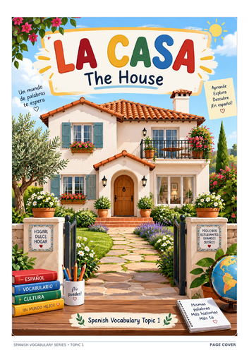 Spanish La Casa – House & Home Vocabulary Workbook | KS3, GCSE, IGCSE & MYP | 50 Words + Answers